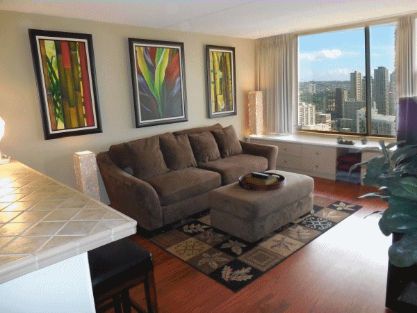 hawaii fudosan chateau waikiki ocean view living